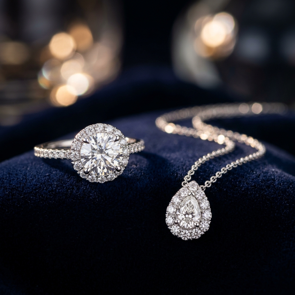 Sparkling Diamond Rings and Ornaments