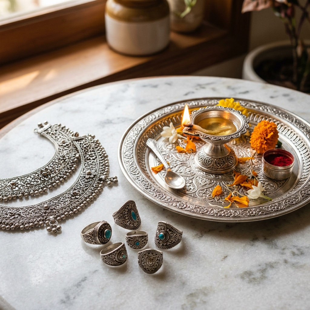 Silver Anklets, Pooja Items and Gift Articles